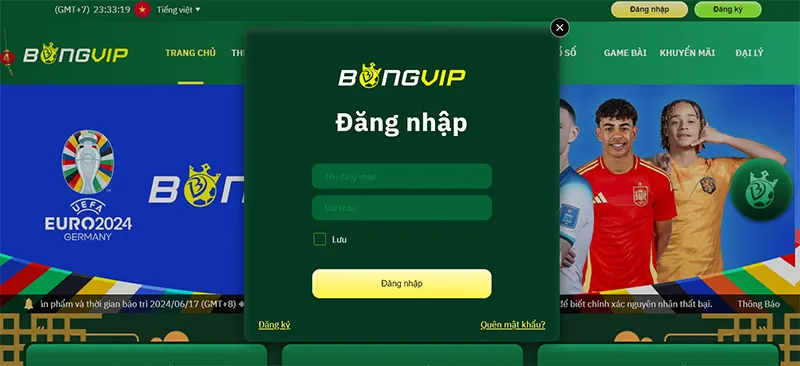 Đăng nhập Bongvip nhanh chóng và an toàn